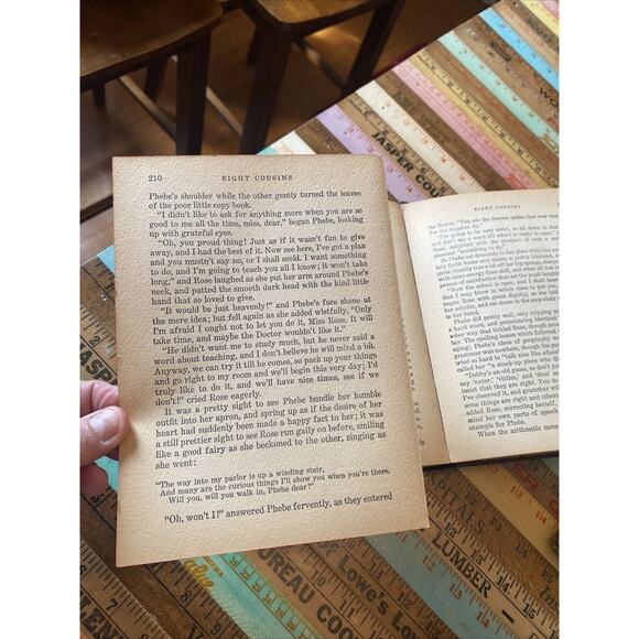 Eight Cousins HC Book Louisa May Alcott VINTAGE 1940 Little Men 1913 - Picture 16 of 16